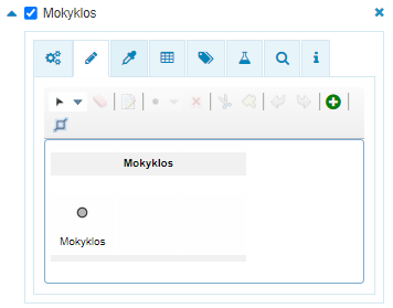 Redagavimas (jei aktyvuota) ─ mygtukas duomenų redagavimui