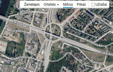 Mišrus geoportal.lt žemėlapis